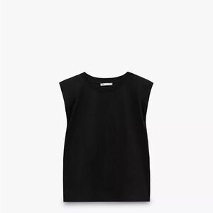 Zara Black Tank Top Minimalist Design